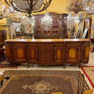 Beautiful Antique Walnut Extra Length Sideboard