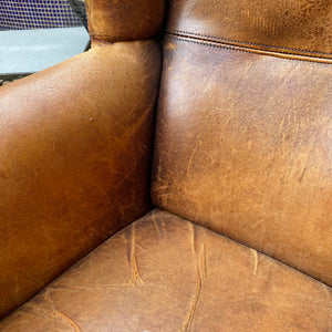 Gorgeous Distressed Leather Armchair