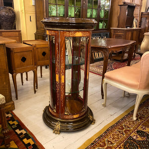 Antique and Unique Round Glass Display Cabinet