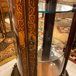 Antique and Unique Round Glass Display Cabinet