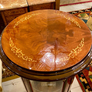 Antique and Unique Round Glass Display Cabinet