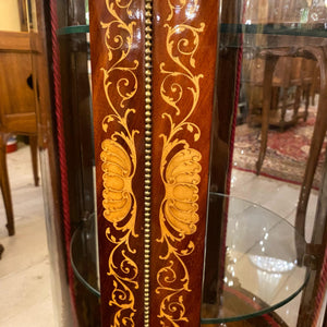 Antique and Unique Round Glass Display Cabinet