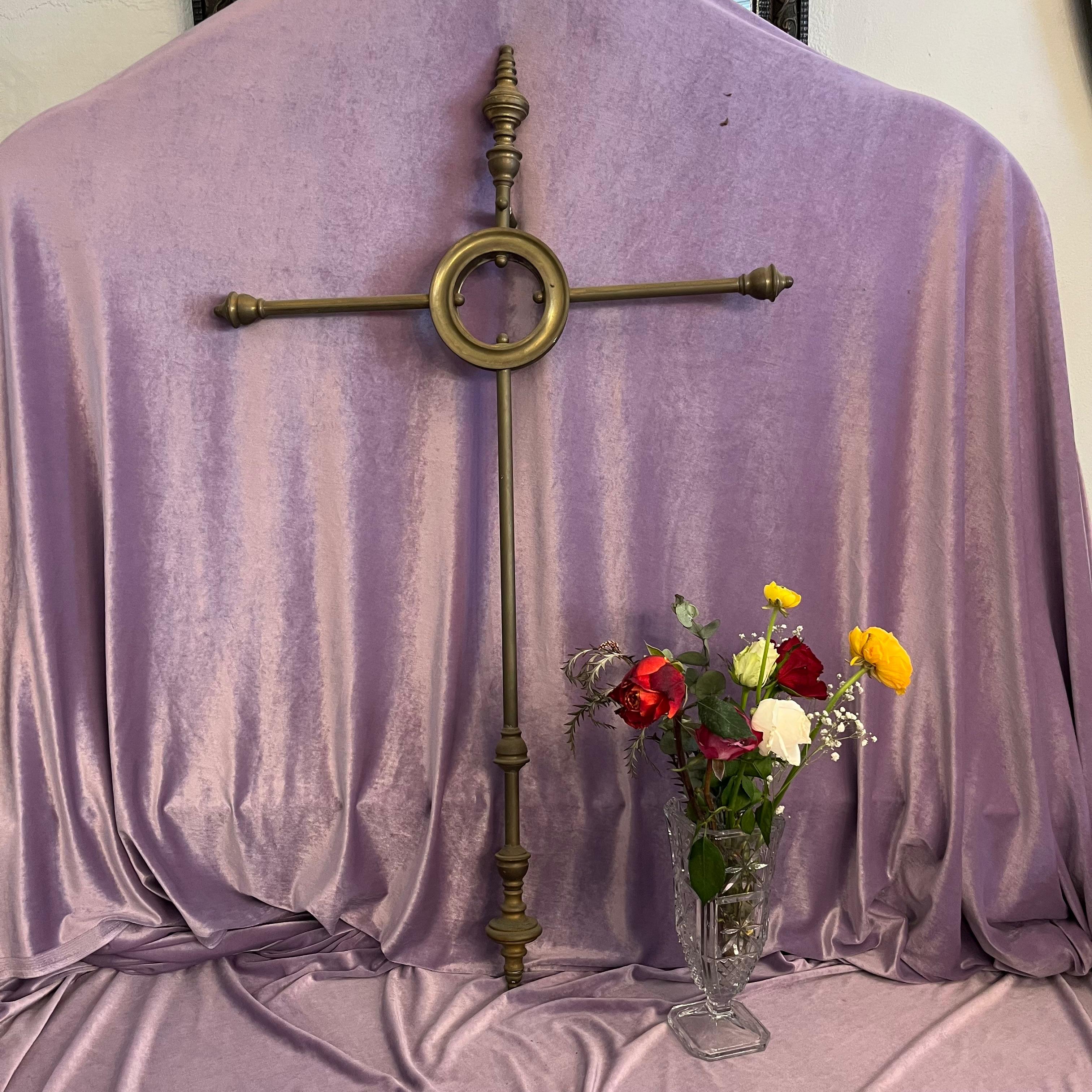 Antique Brass Ecclesiastical Cross