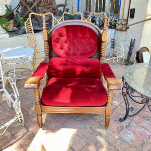 Grand Antique Oak Barley Twist Armchair