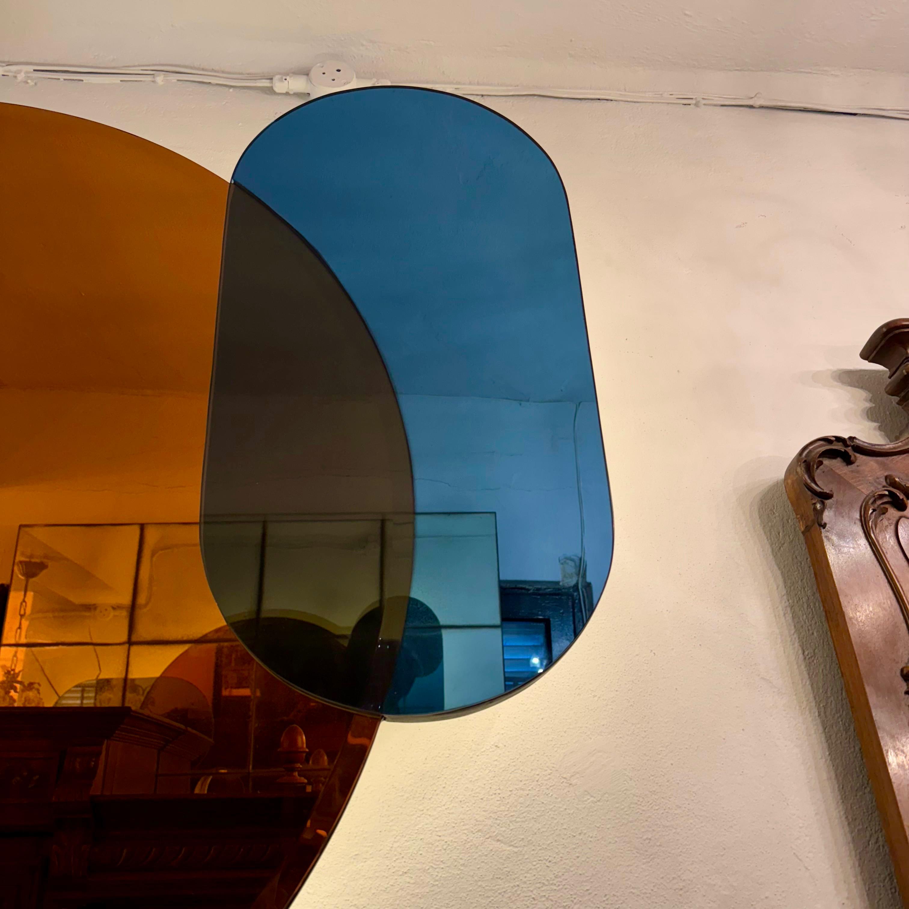 Colorful Mid-Century Modern Style Light-up Mirror