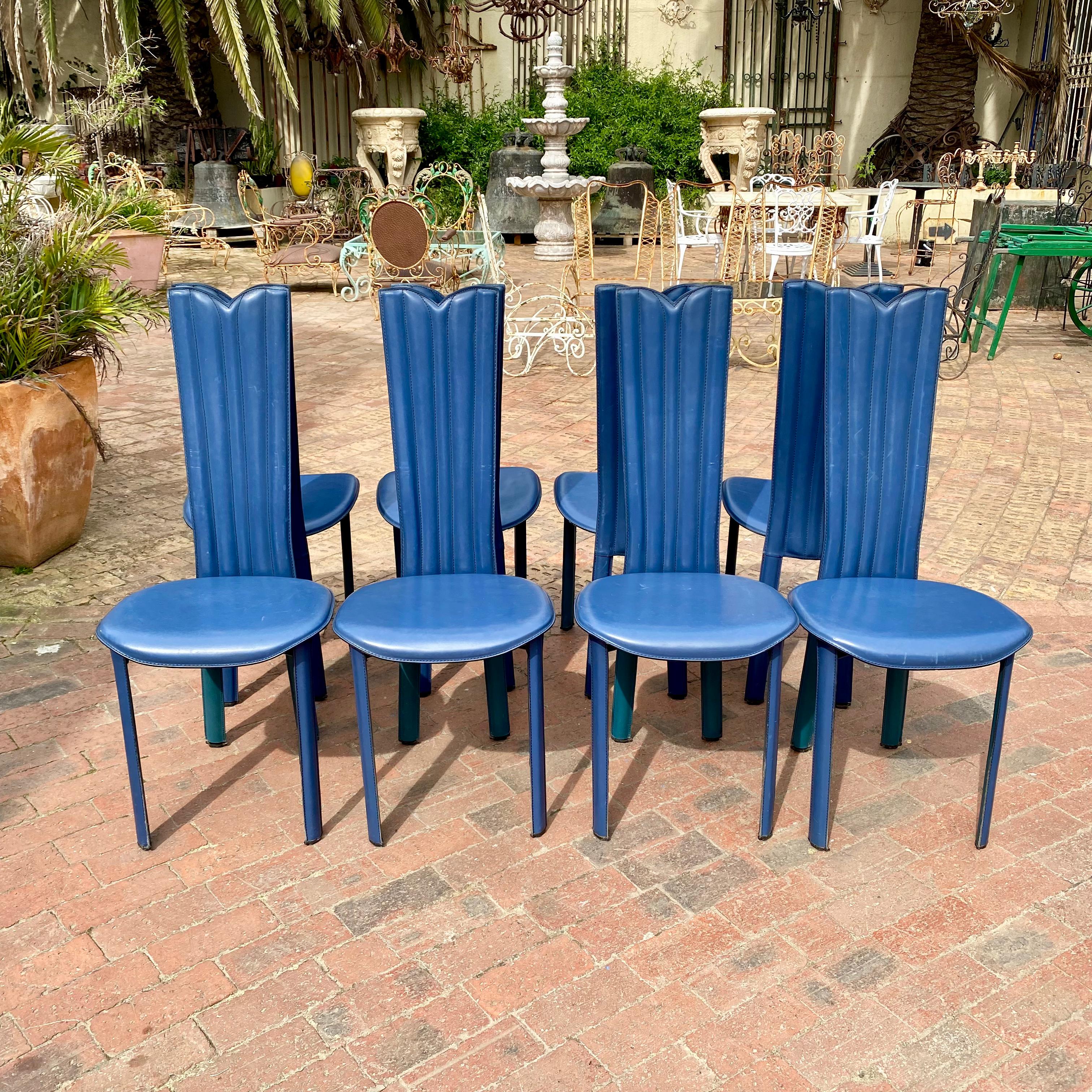 Super Cool Art Deco Blue Chairs