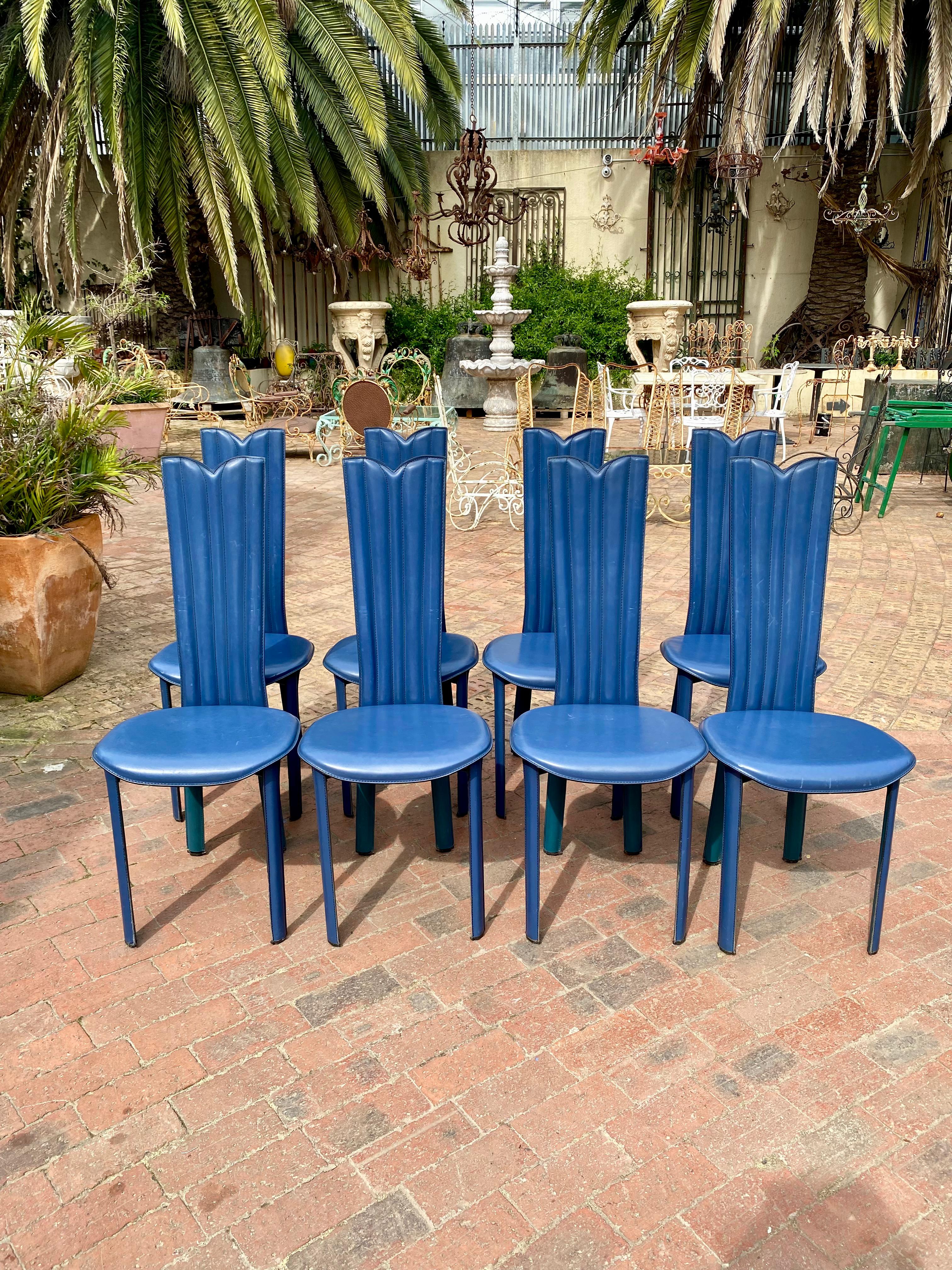 Super Cool Art Deco Blue Chairs