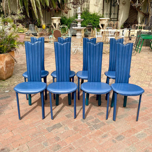 Super Cool Art Deco Blue Chairs