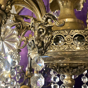 Beautiful Antique Mazarin Chandelier with Silver Plating