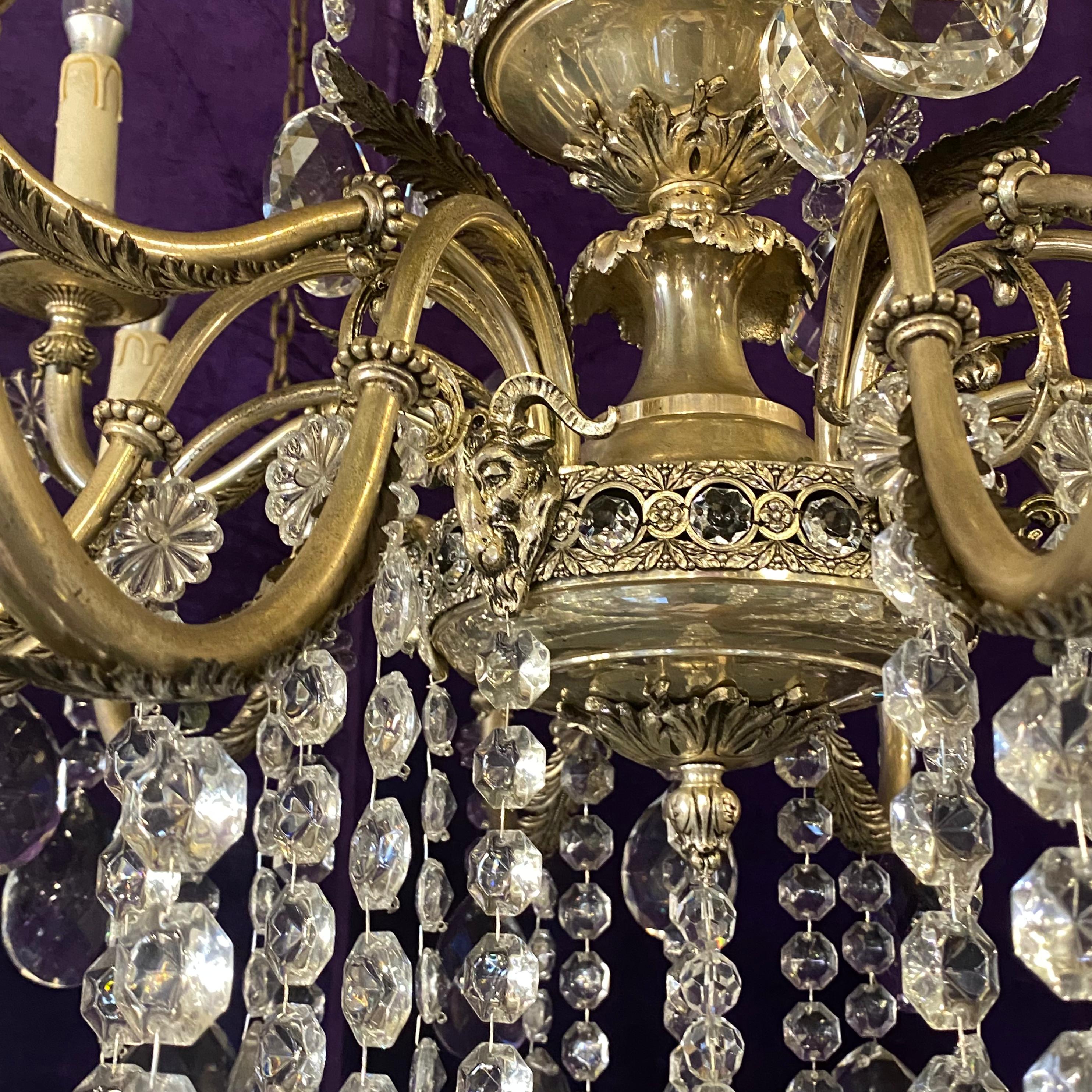 Beautiful Antique Mazarin Chandelier with Silver Plating - SOLD