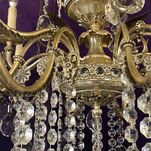 Beautiful Antique Mazarin Chandelier with Silver Plating - SOLD