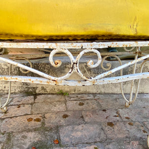 Cute Yellow Wrought Iron Love Seat