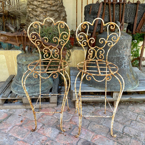 Rustic Wrought Iron Barstool