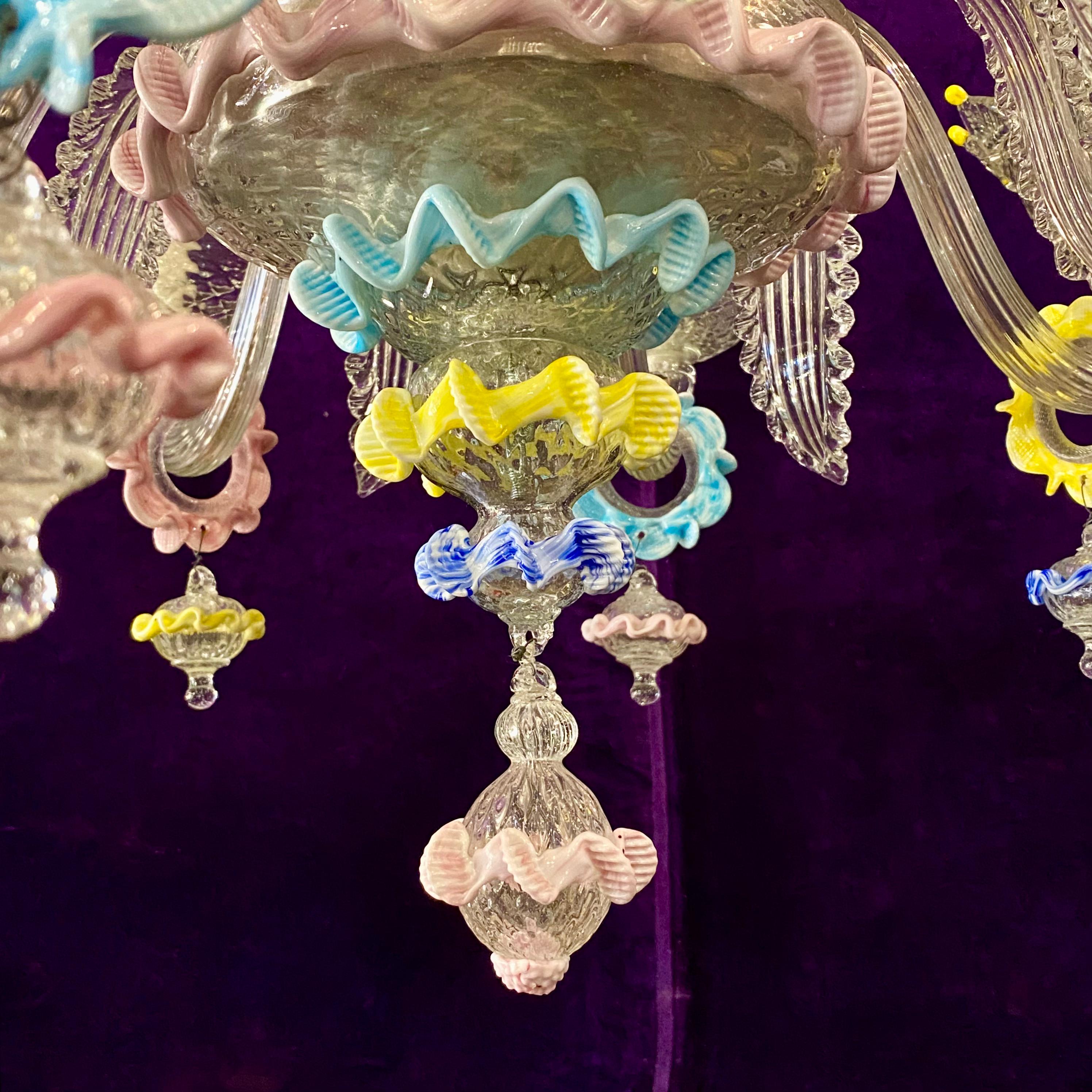 A Spectacular & Large Multi-Coloured Murano Chandelier - SOLD