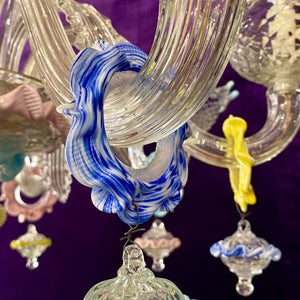 A Spectacular & Large Multi-Coloured Murano Chandelier - SOLD