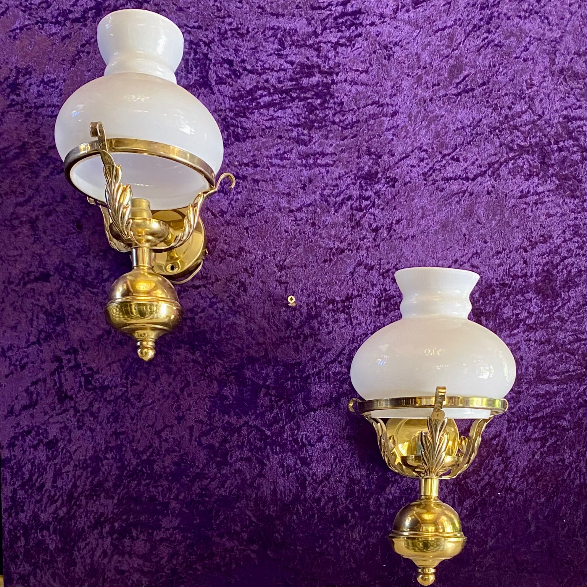 A Pair of Victorian Brass Sconces - SOLD