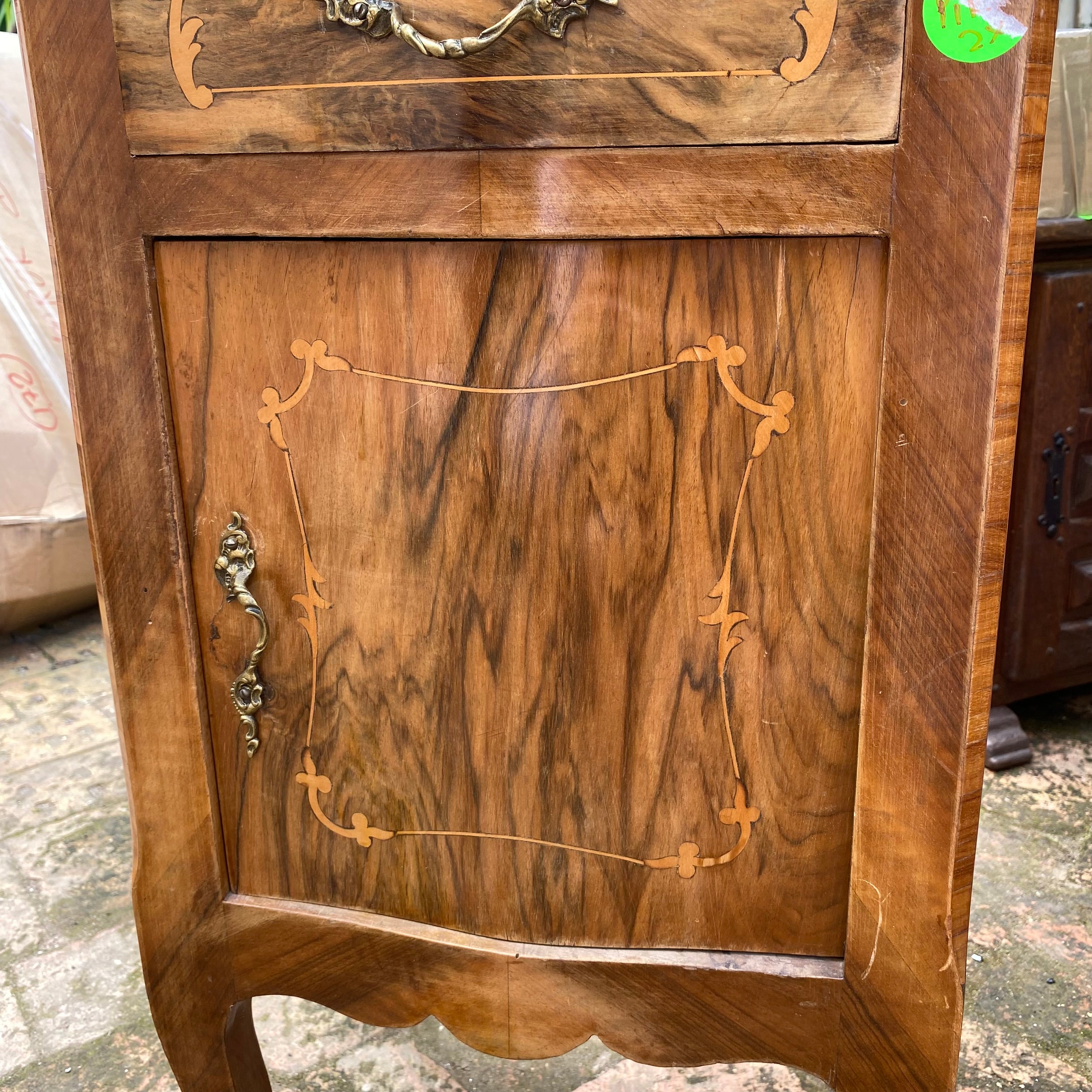 Pair of Empire Era Walnut Bedside Pedestals - SOLD