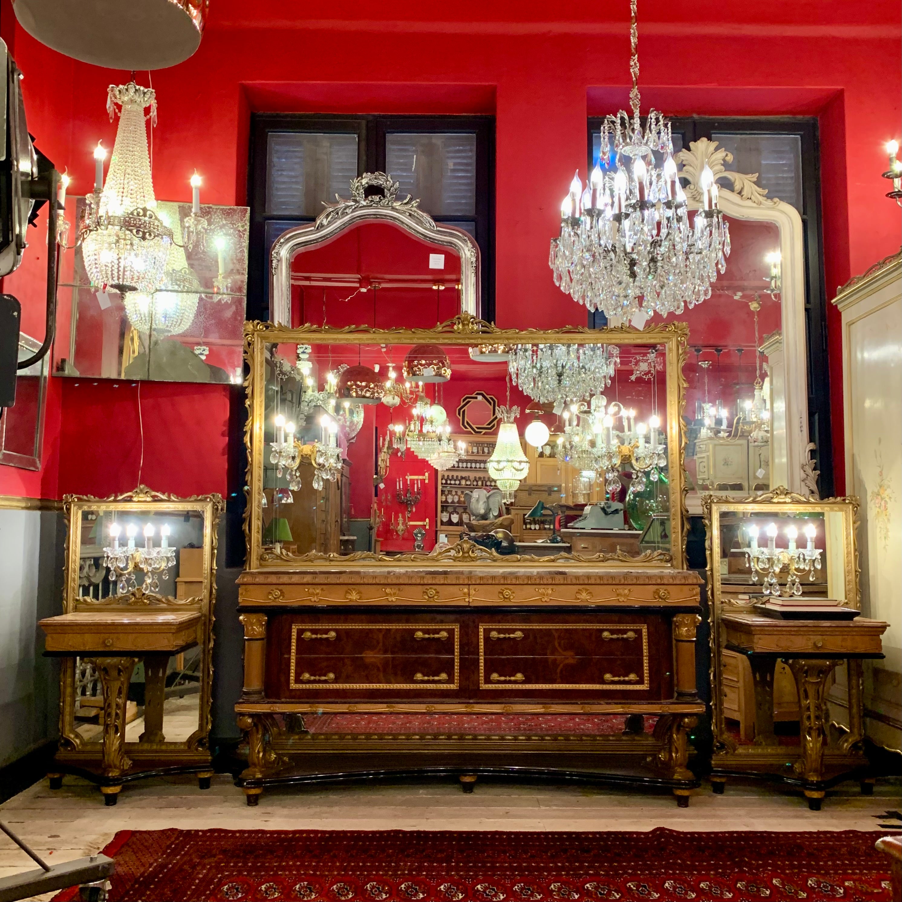 Unique Italian Empire Style Cabinet & Mirror