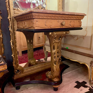 Pair of Italian Empire Era Mirrored Bedside Pedestals