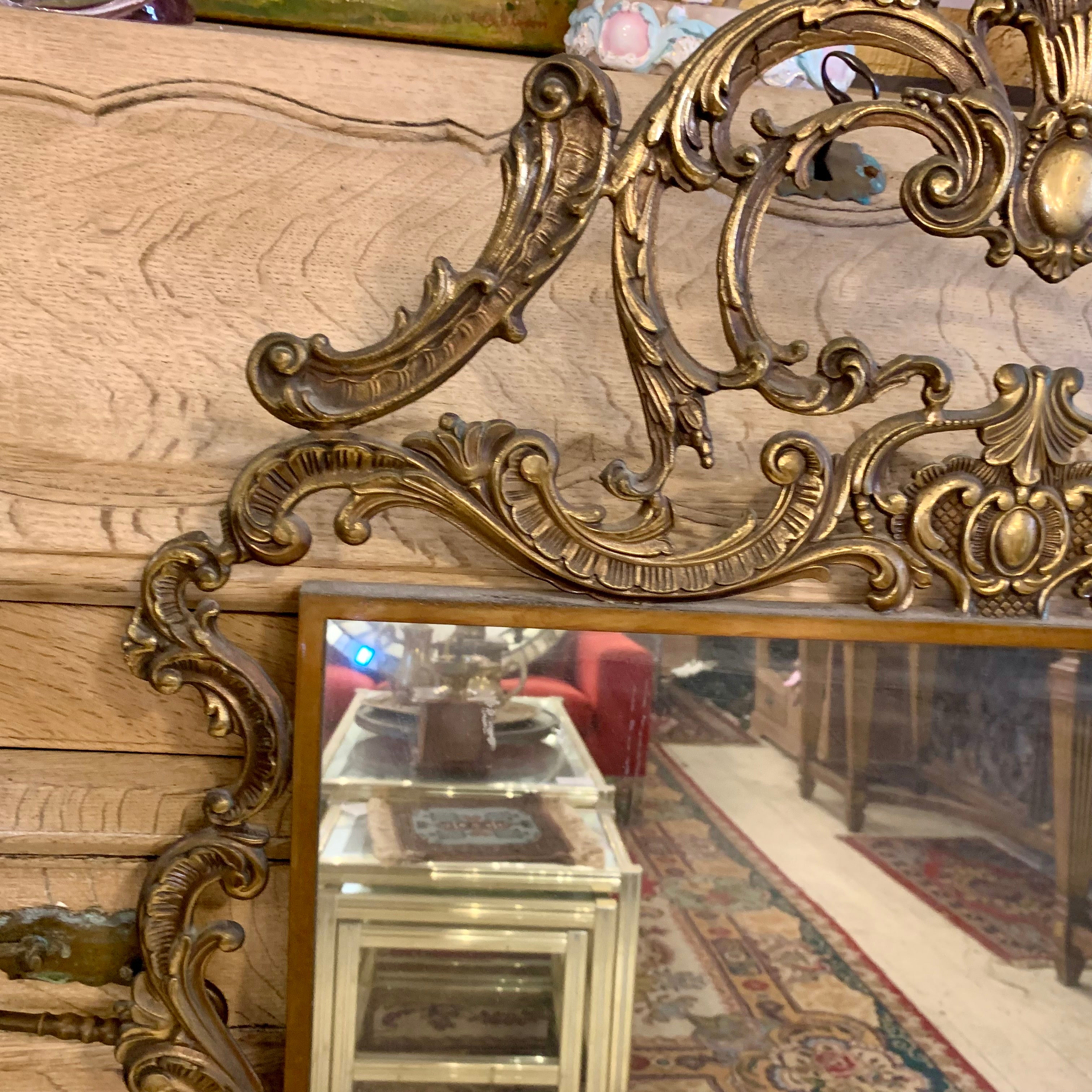 Beautiful Patina Brass Mirror