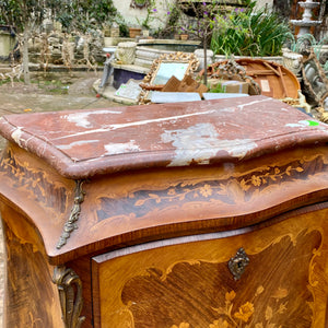 Antique Inlaid Writing Bureau with Brass Castings - SOLD