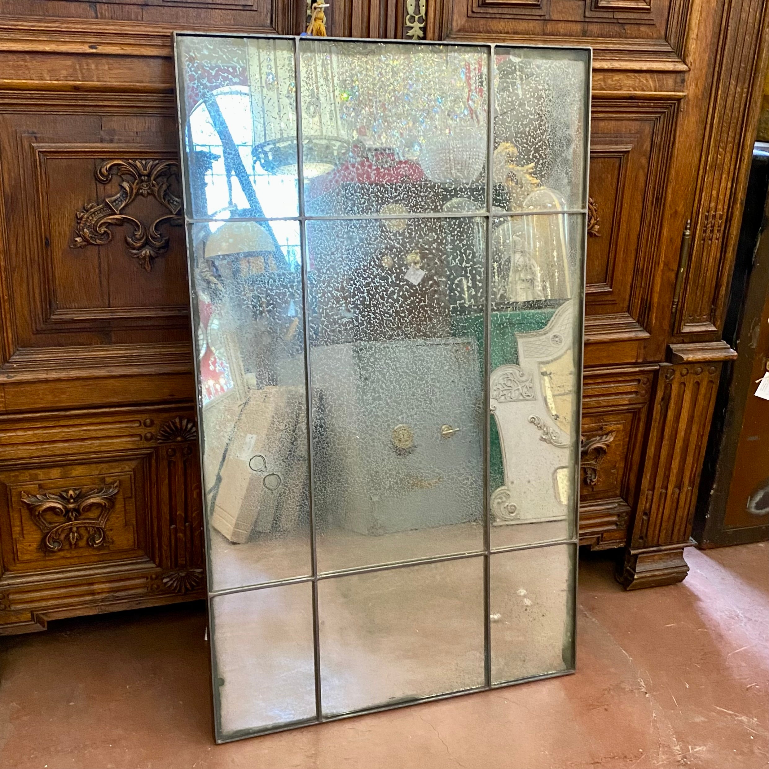 Aged Venetian Panel Mirror - SOLD