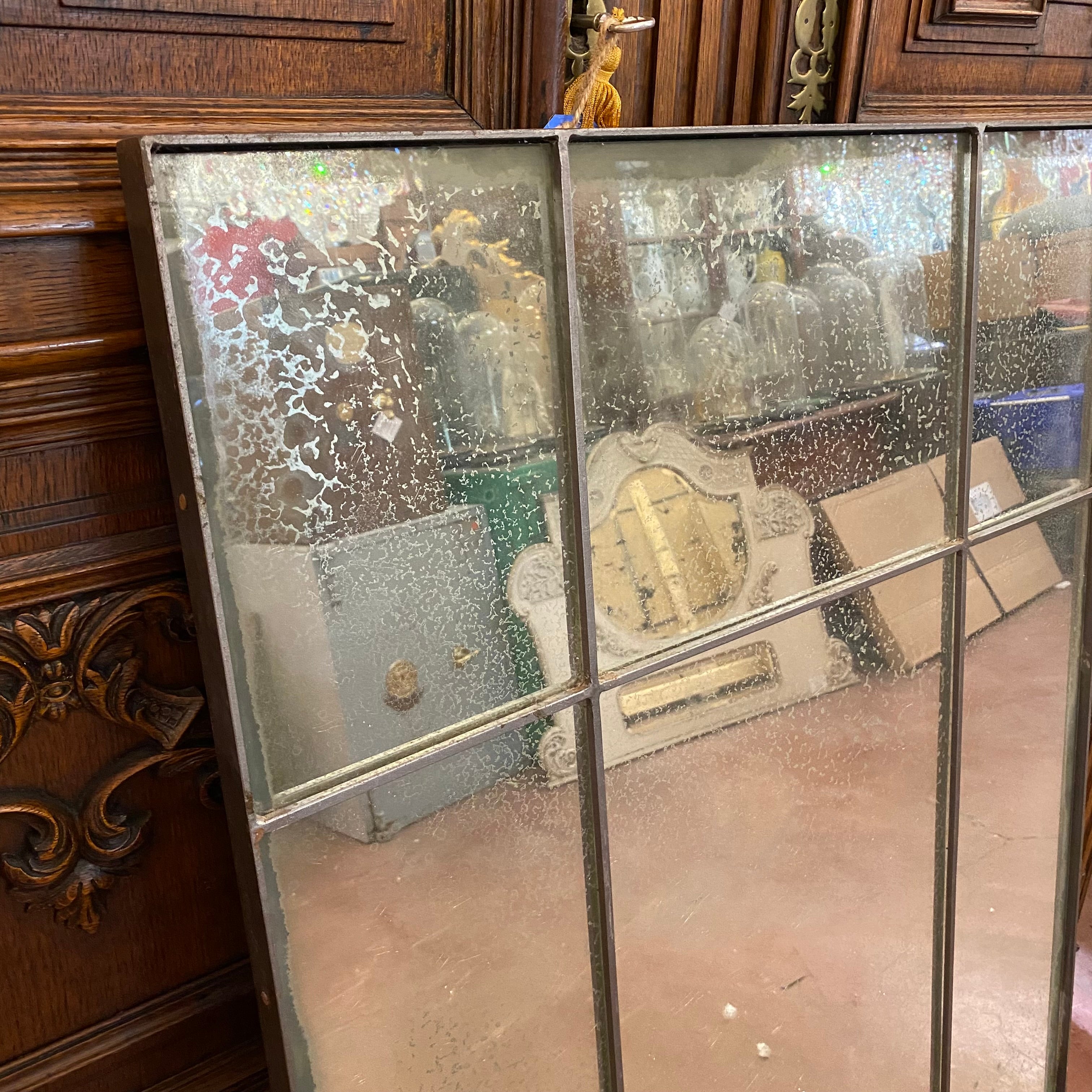 Aged Venetian Panel Mirror - SOLD