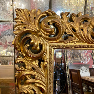 Antique Hand Carved Gilt French Mirror