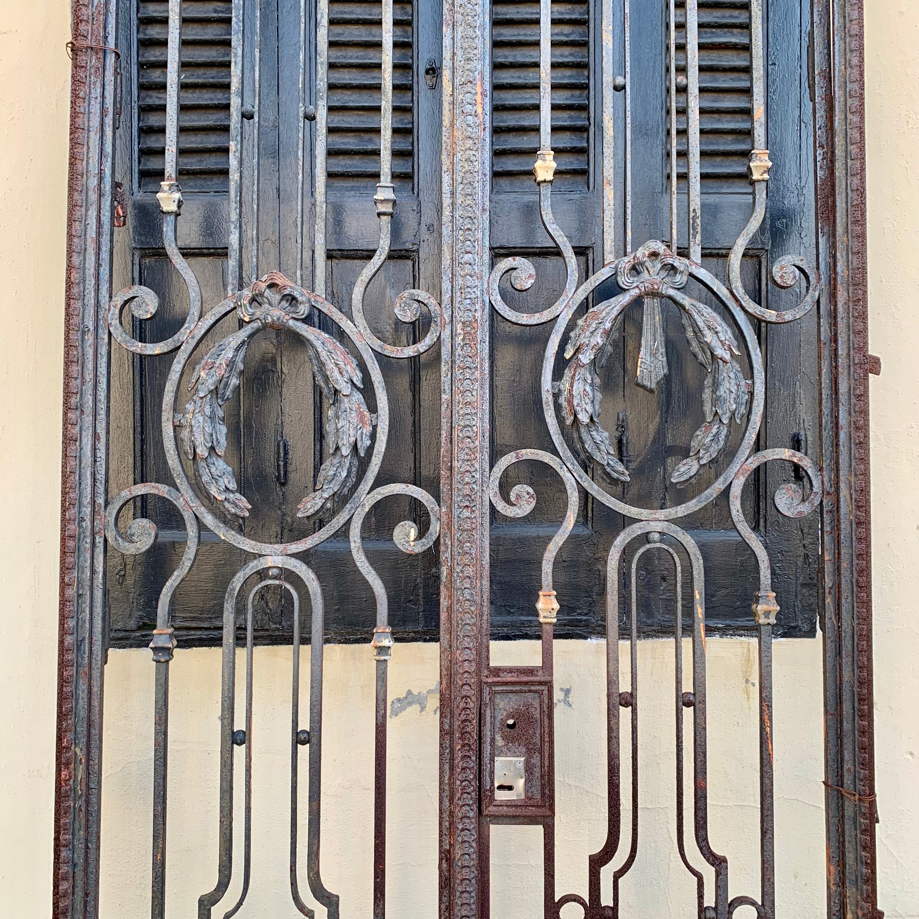 Pair of Beautiful Antique Salvaged Steel Gates