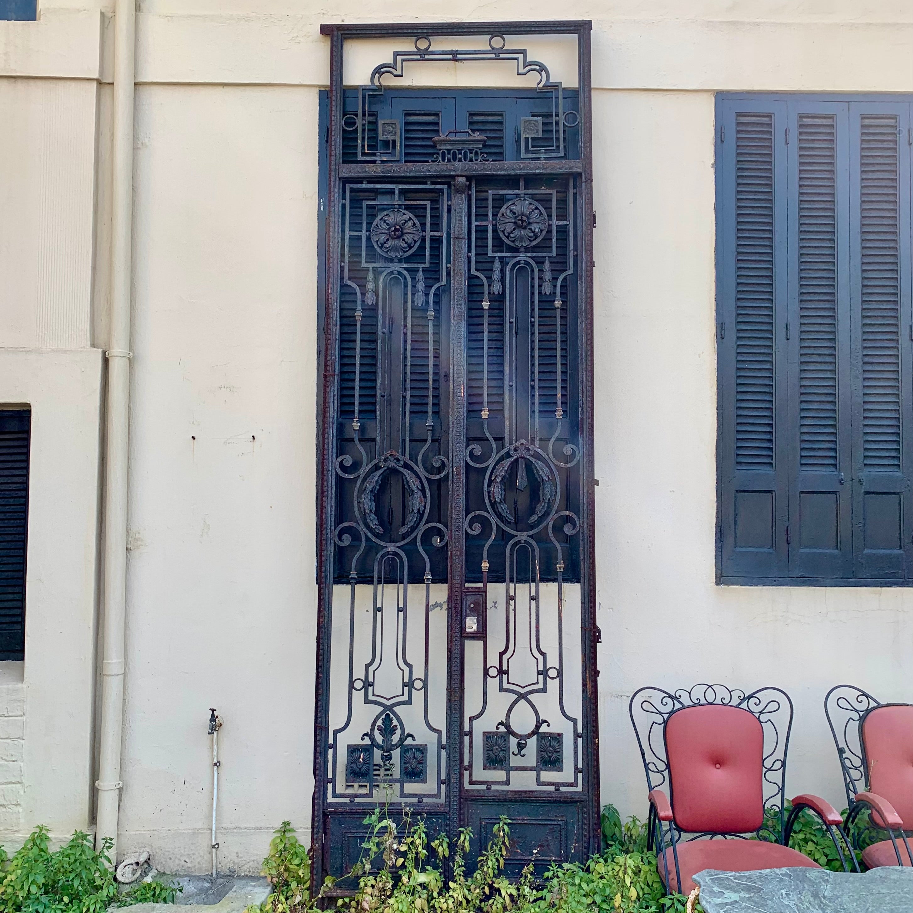 Pair of Beautiful Antique Salvaged Steel Gates