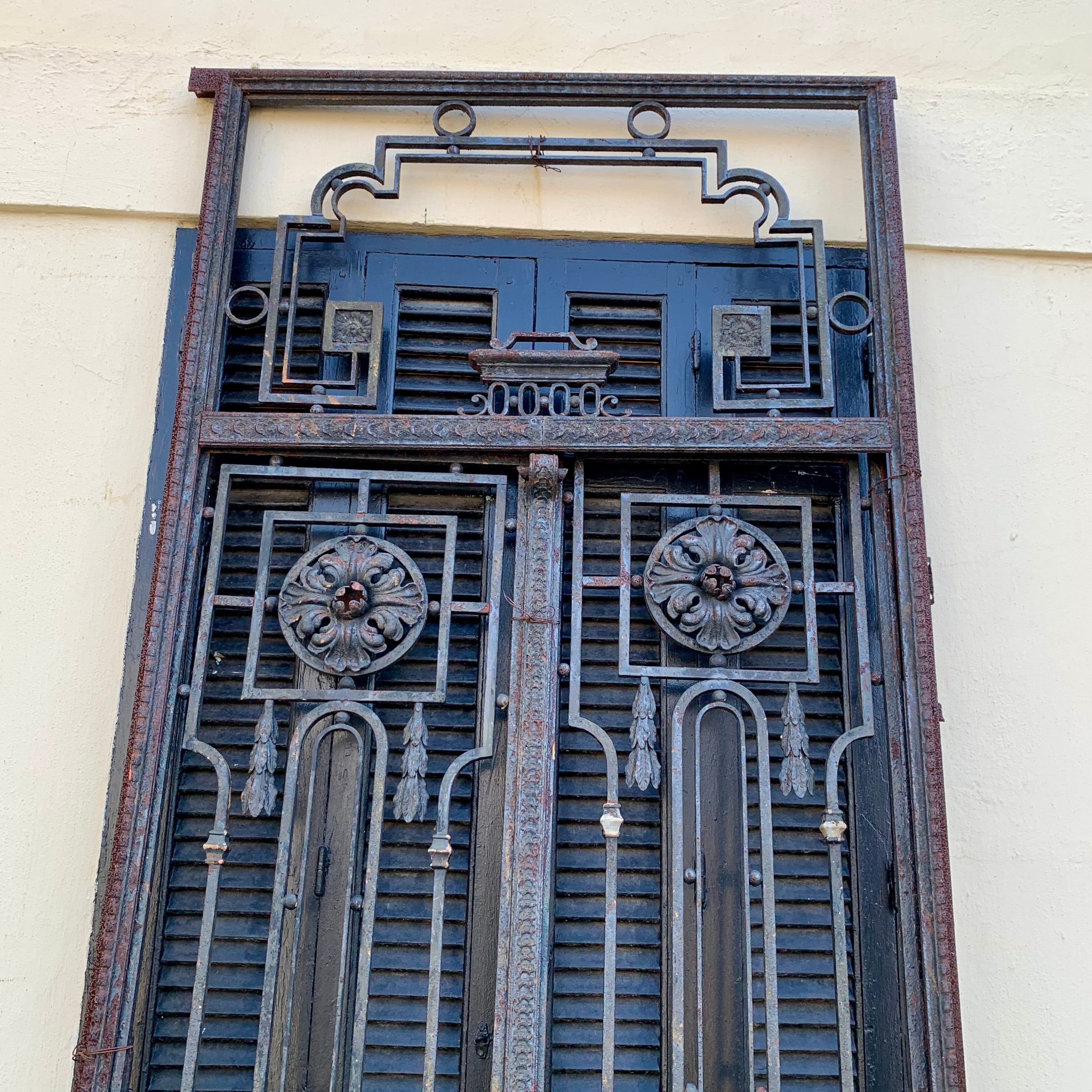 Pair of Beautiful Antique Salvaged Steel Gates
