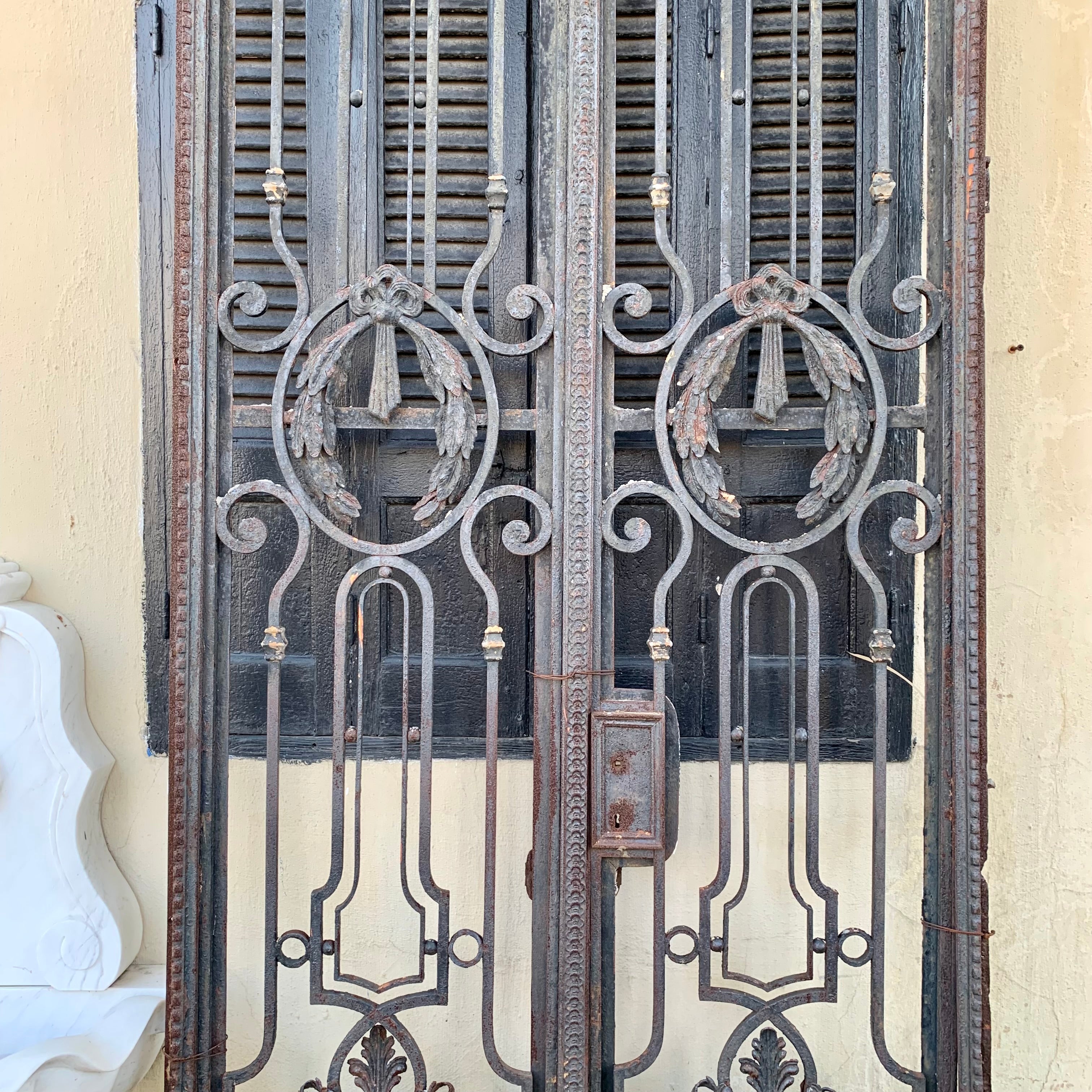 Pair of Beautiful Antique Salvaged Steel Gates
