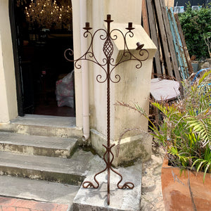 Beautiful Twisted Wrought Iron Candle Stand