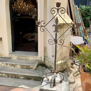 Grand Wrought Iron Outdoor Electrical Candelabra