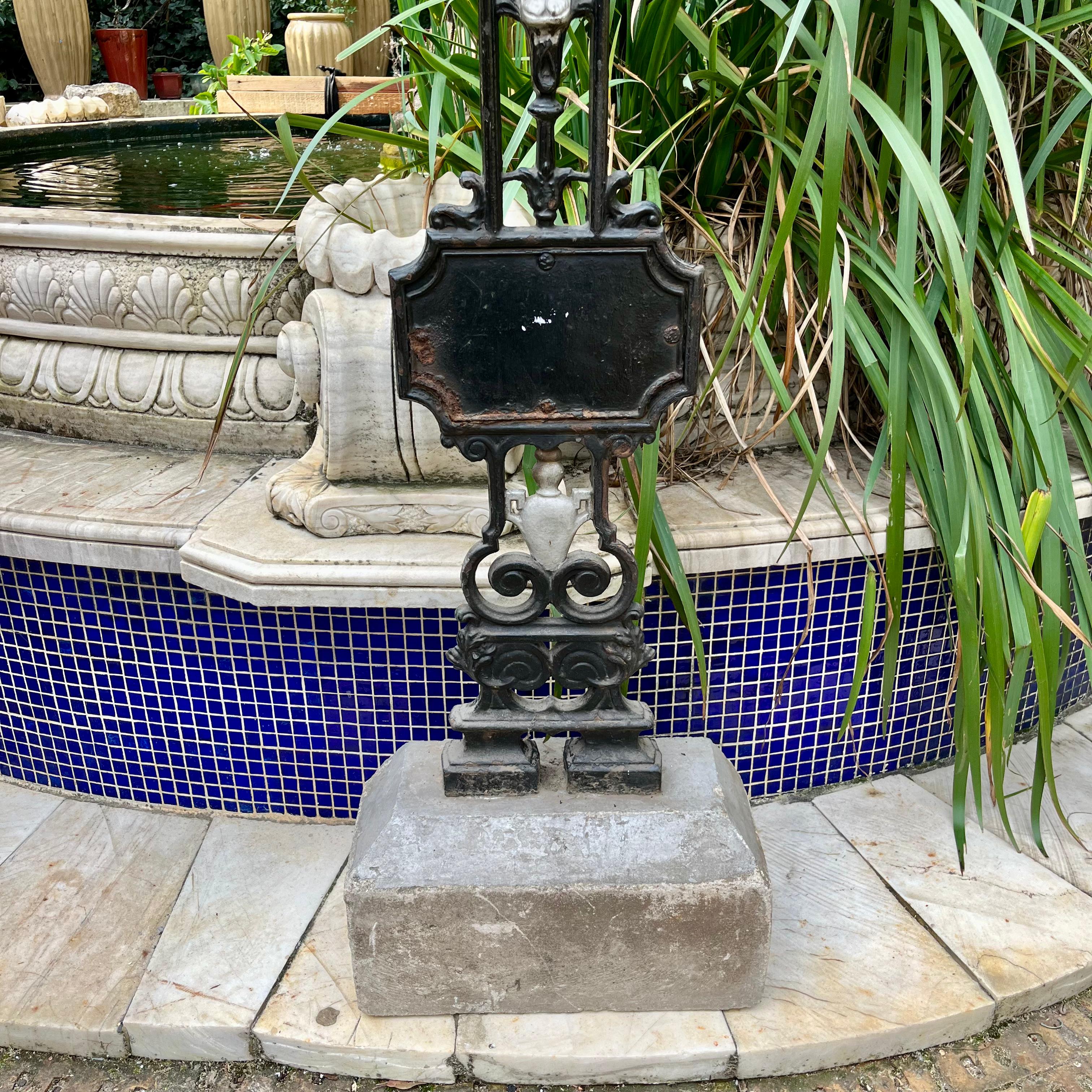 Antique Cast Iron Crucifix, 19th Century