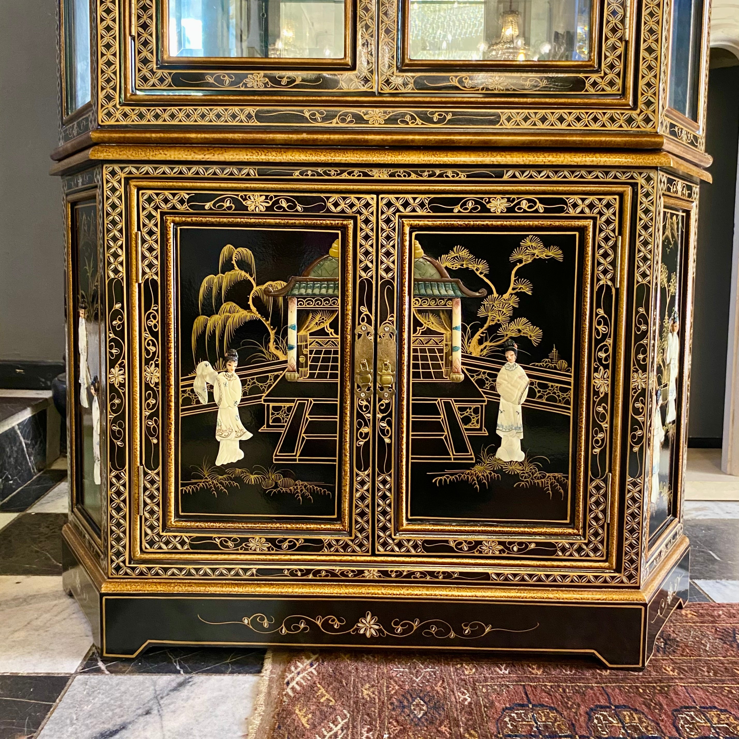 Large Vintage Japanese Display Cabinet