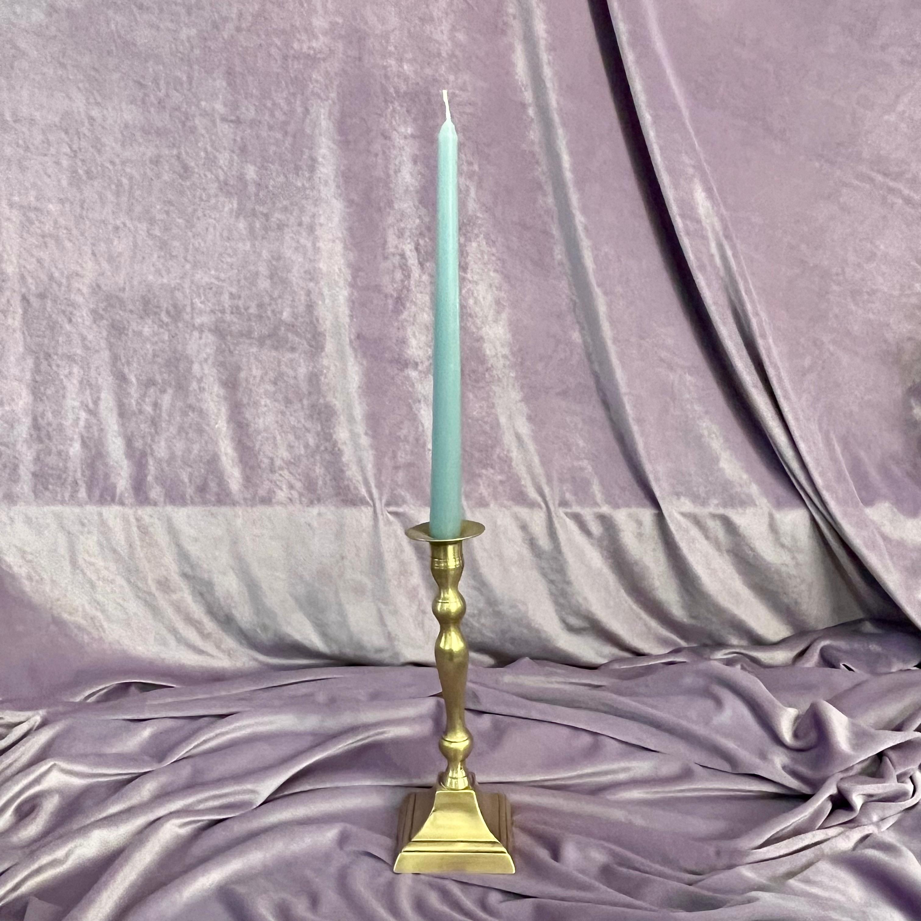 Single Antique Polished Brass Candelabra