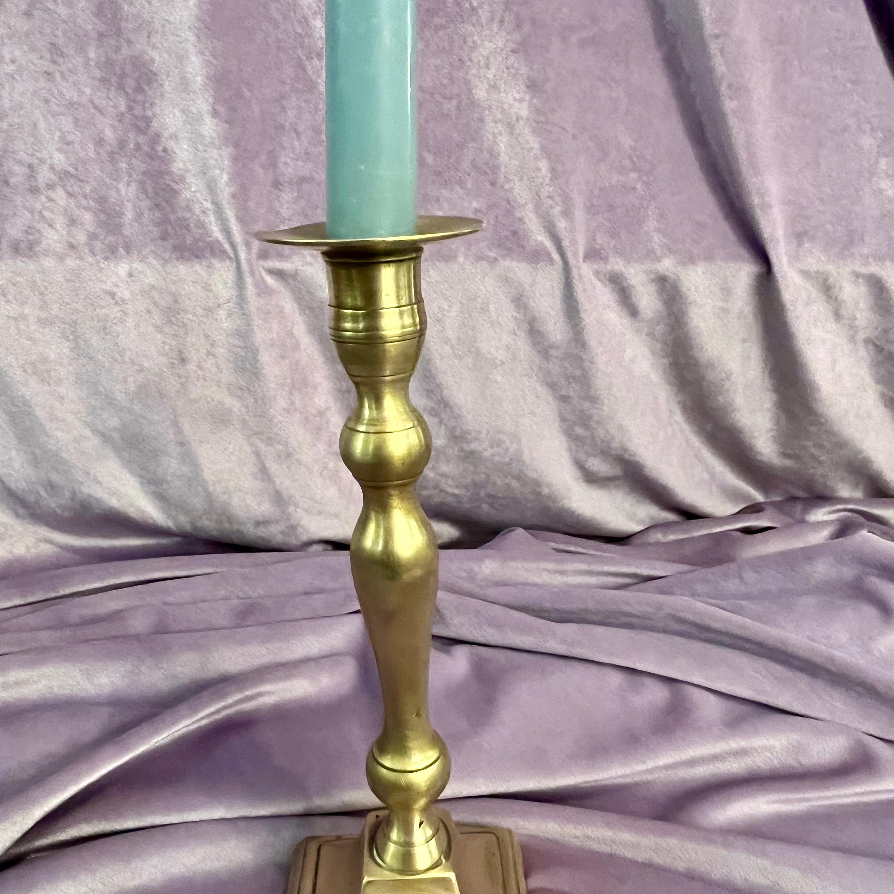 Single Antique Polished Brass Candelabra