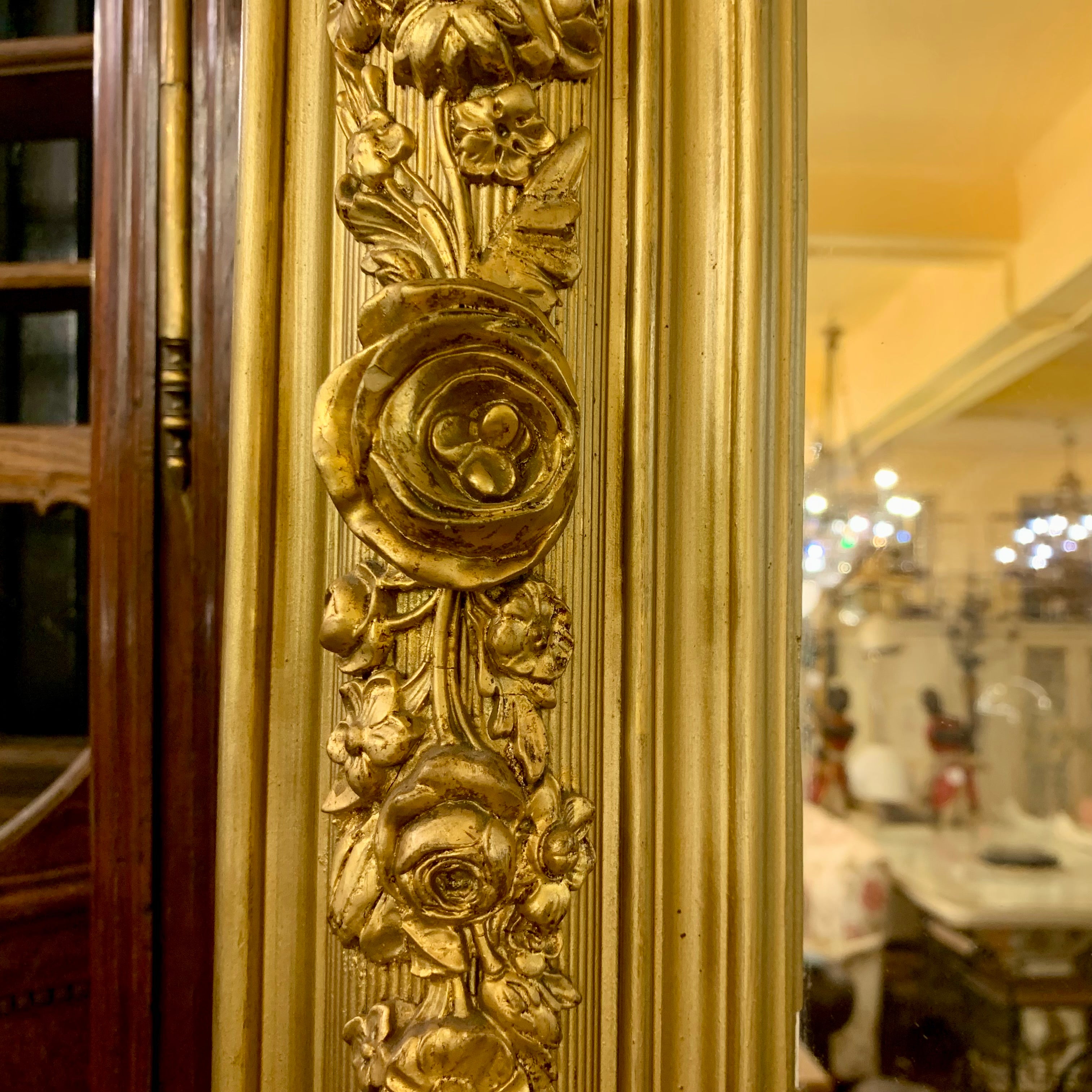 Gorgeous Gilt Gold Antique Mirror