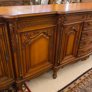 Beautiful Antique Walnut Extra Length Sideboard