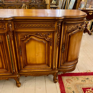 Beautiful Antique Walnut Extra Length Sideboard