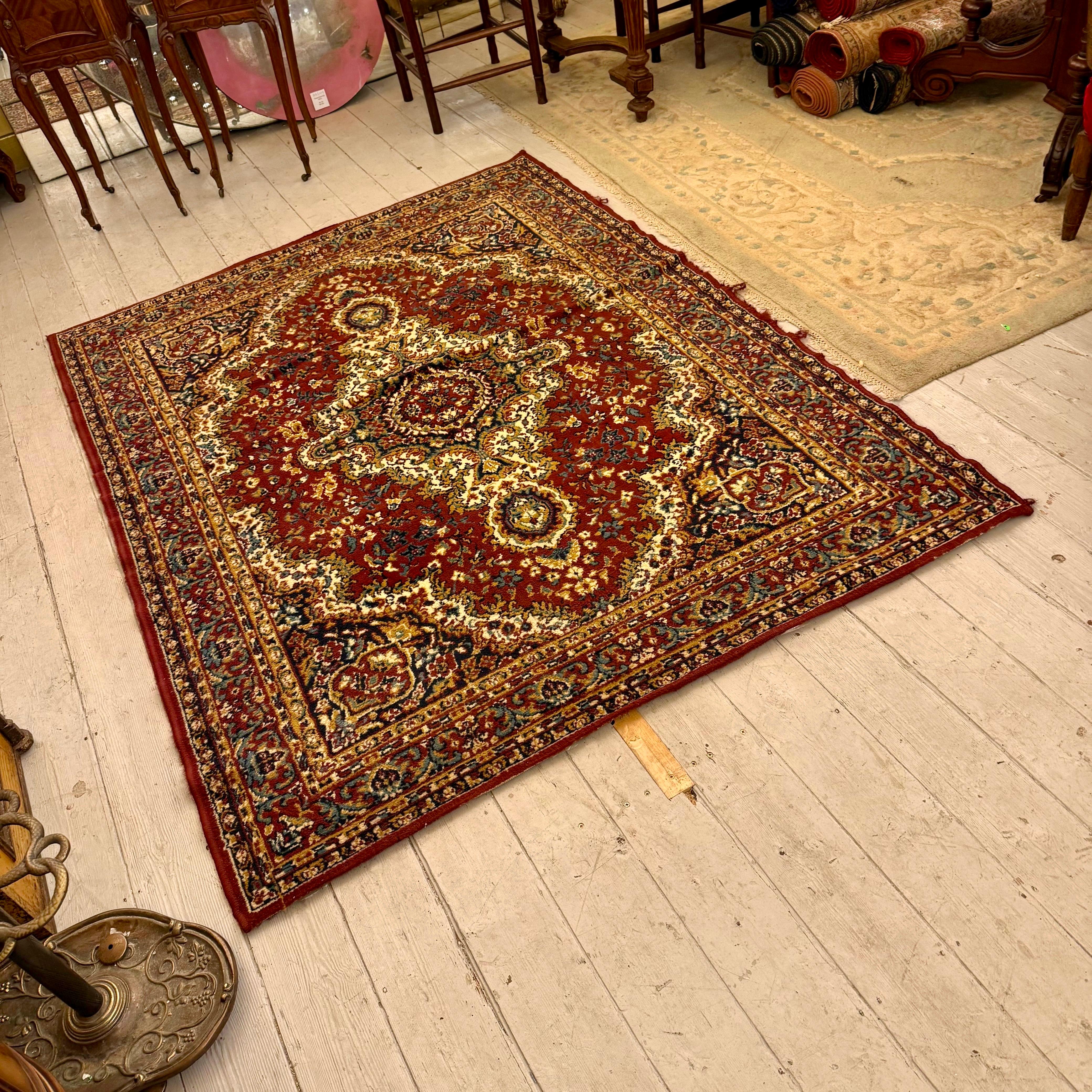 Vintage Red Persian Medallion Carpet, 225 × 170 cm
