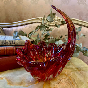 Burnt Red Murano Bowl