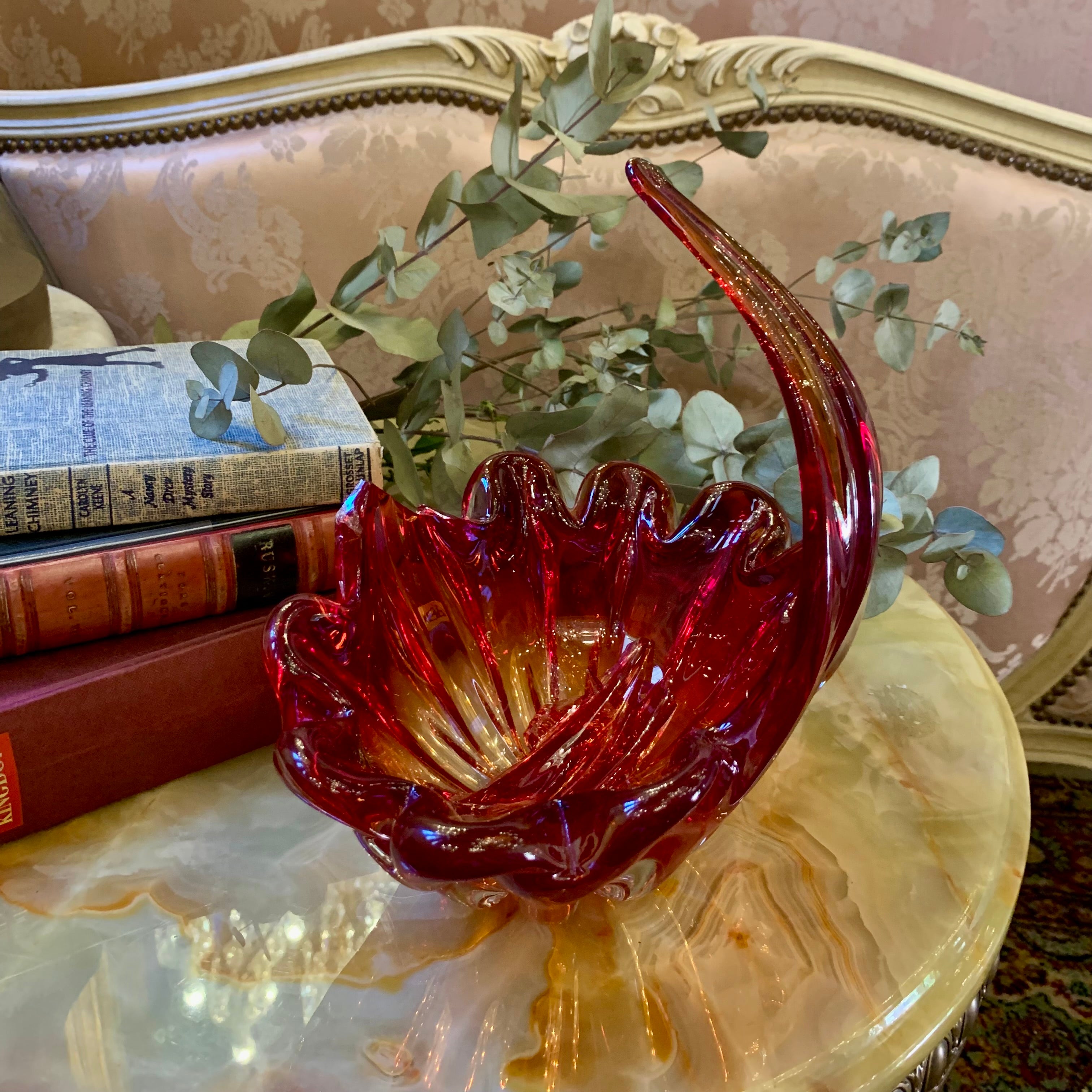 Burnt Red Murano Bowl