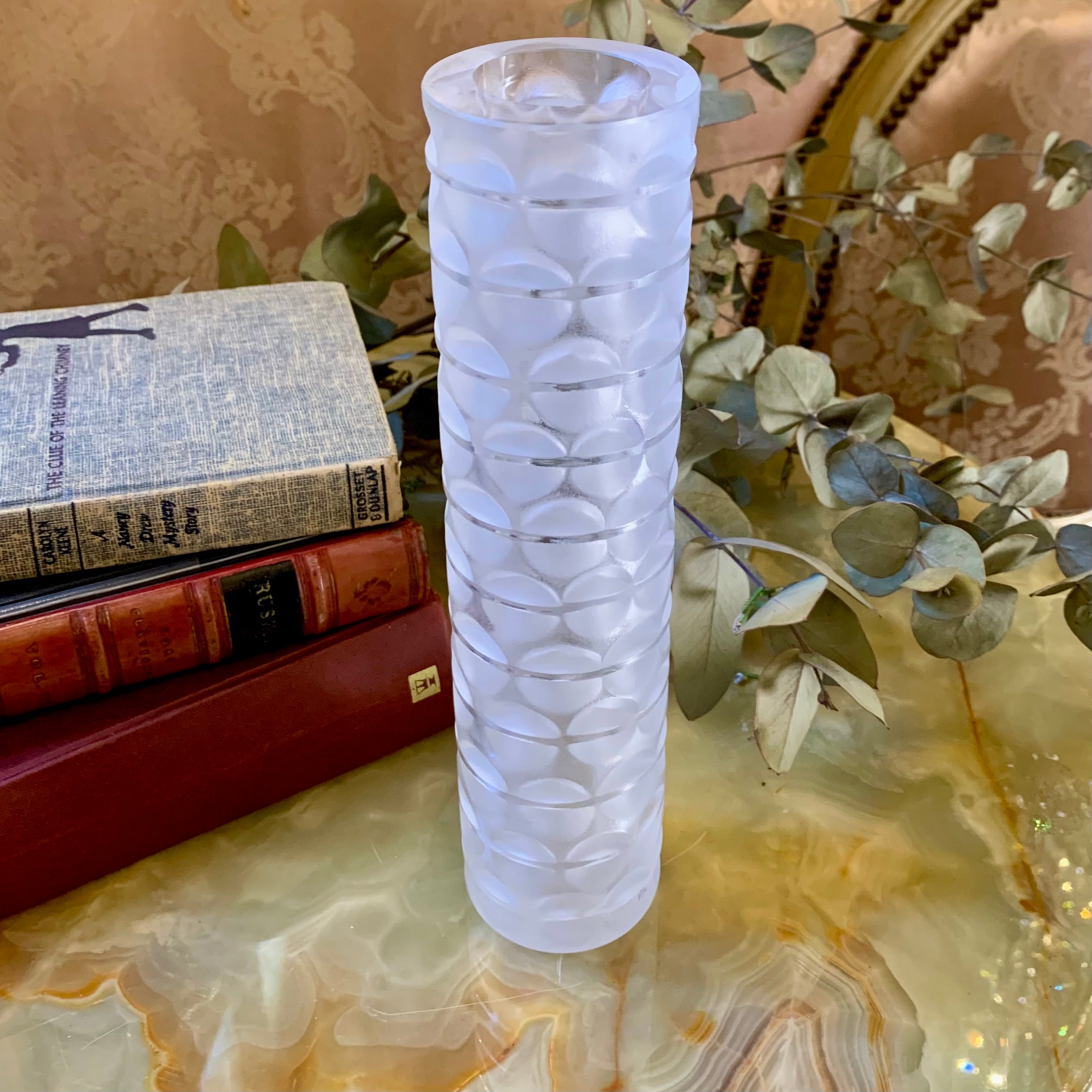 Art Deco Frosted Glass Vase - SOLD