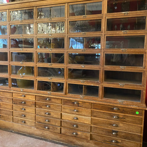 Very Large Antique Oak Filing Cabinet