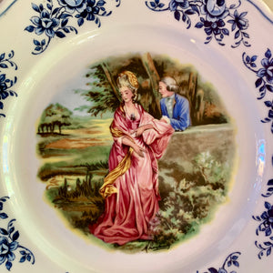 Antique Rococo Scene Decorative Plate