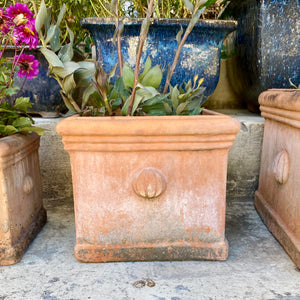 Aged Italian Style Square Terracotta Planters