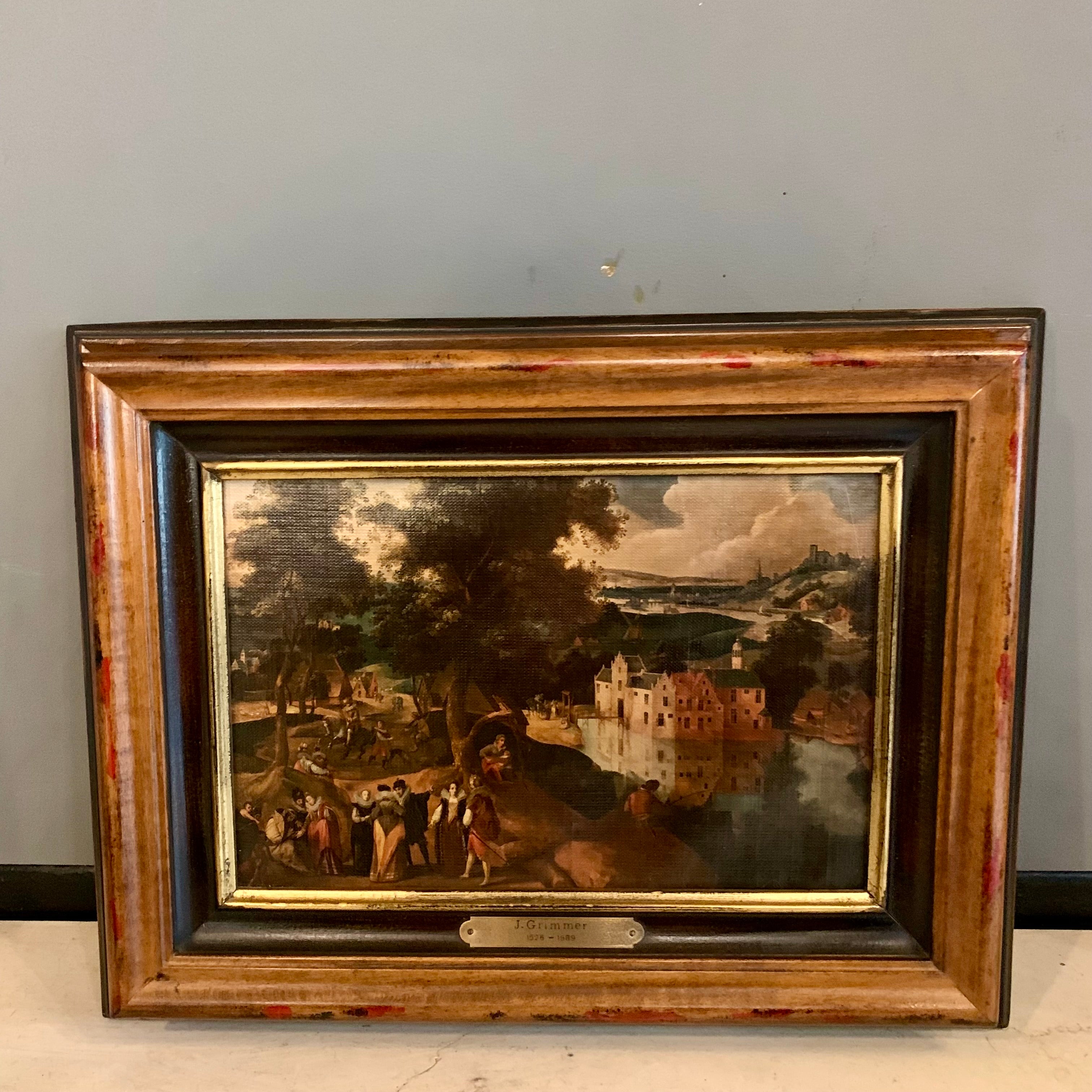 Antique Artworks in Gilt Frame - SOLD