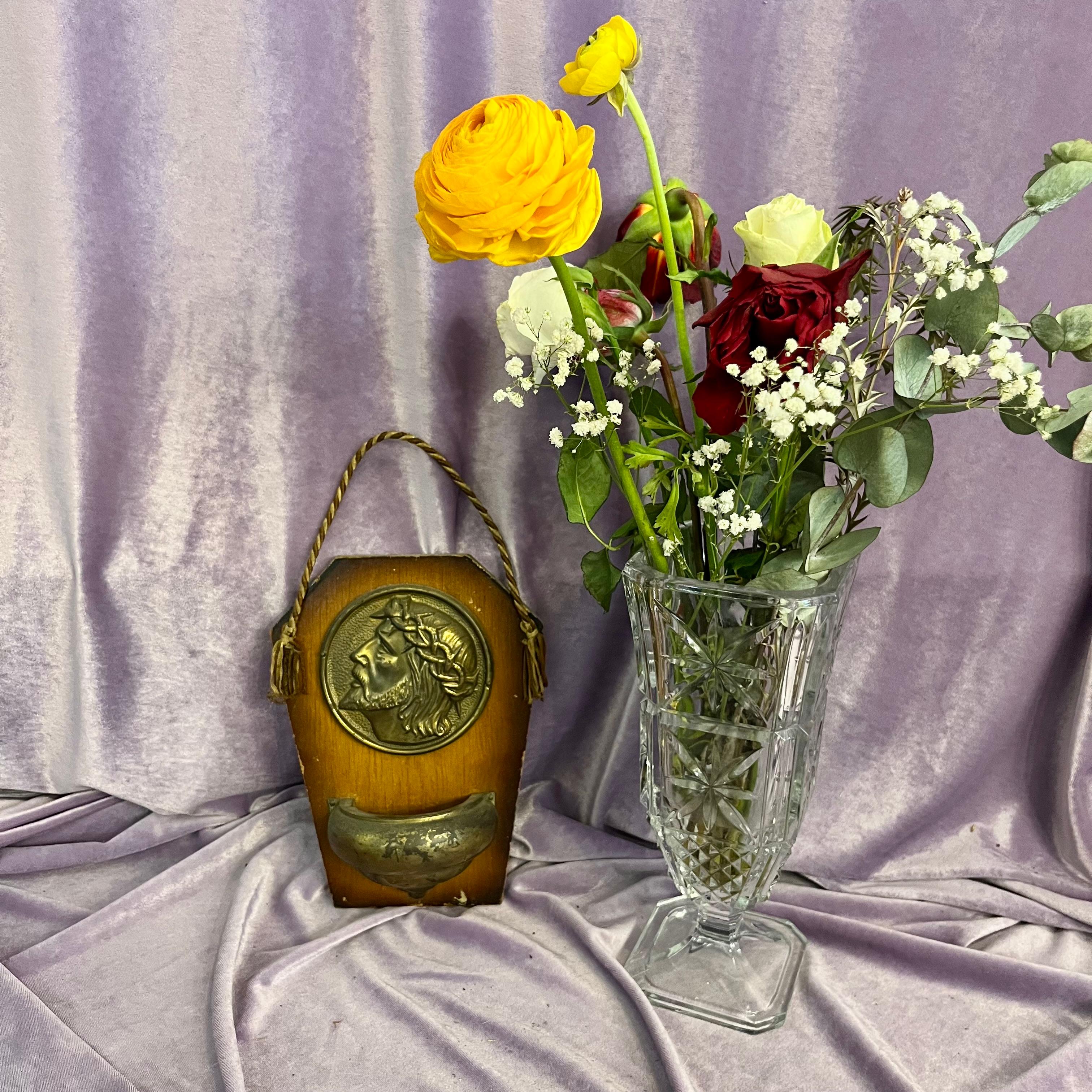 Christ Relief Holy Water Stoup